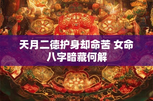 天月二德护身却命苦 女命八字暗藏何解