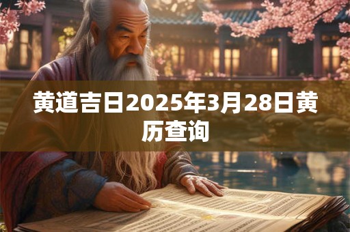 黄道吉日2025年3月28日黄历查询 黄道吉日2025年3月28日黄历查询