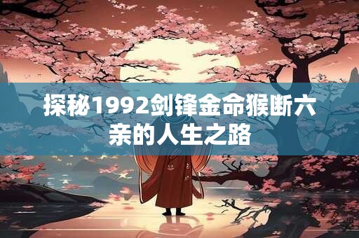 探秘1992剑锋金命猴断六亲的人生之路 探秘1992剑锋金命猴断六亲的人生之路