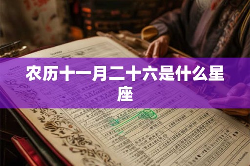 农历十一月二十六是什么星座