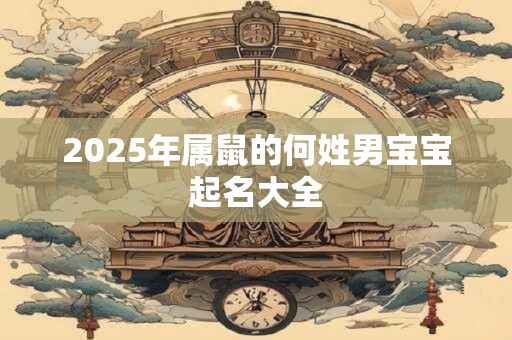 2025年属鼠的何姓男宝宝起名大全