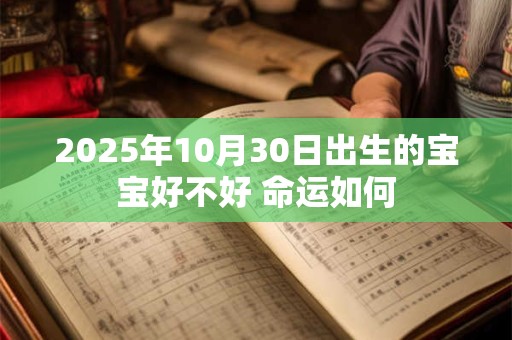 2025年10月30日出生的宝宝好不好 命运如何