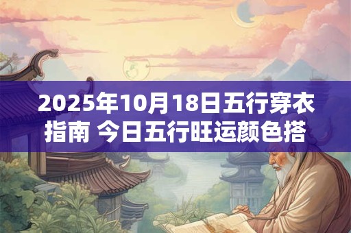 2025年10月18日五行穿衣指南 今日五行旺运颜色搭配
