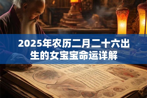 2025年农历二月二十六出生的女宝宝命运详解