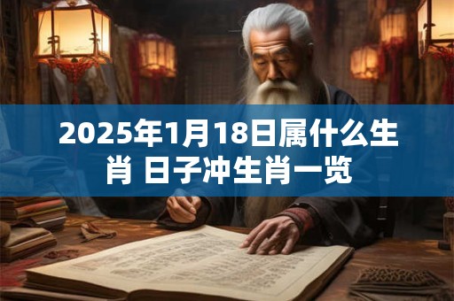 2025年1月18日属什么生肖 日子冲生肖一览