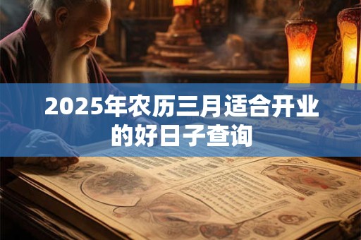 2025年农历三月适合开业的好日子查询
