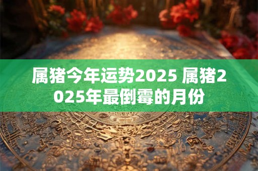 属猪今年运势2025 属猪2025年最倒霉的月份