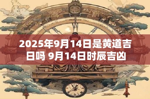 2026年9月14日是黄道吉日吗 9月14日时辰吉凶