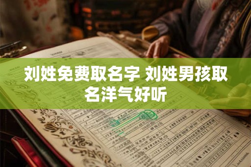 刘姓免费取名字 刘姓男孩取名洋气好听