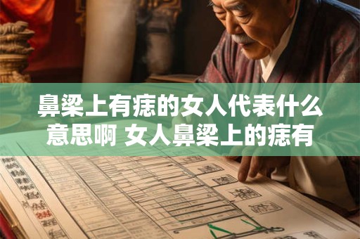 鼻梁上有痣的女人代表什么意思啊 女人鼻梁上的痣有何寓意