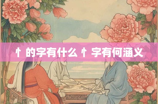 忄的字有什么 忄字有何涵义