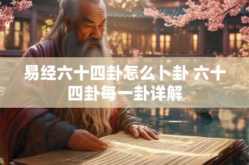 易经六十四卦怎么卜卦 六十四卦每一卦详解