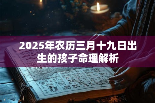 2026年农历三月十九日出生的孩子命理解析