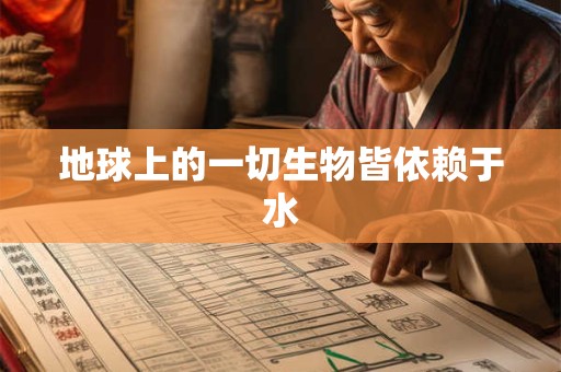 地球上的一切生物皆依赖于水