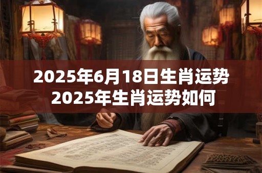 2025年6月18日生肖运势 2025年生肖运势如何