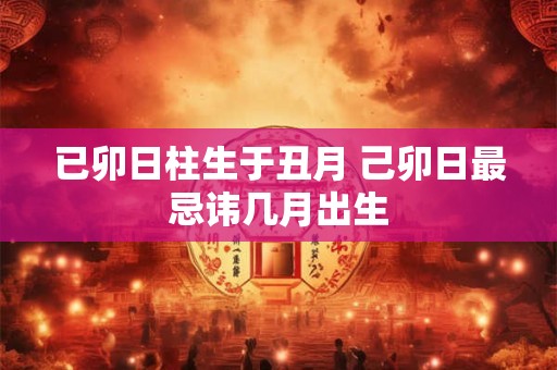 已卯日柱生于丑月 己卯日最忌讳几月出生
