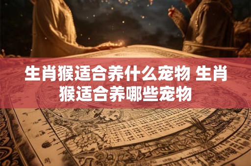 生肖猴适合养什么宠物 生肖猴适合养哪些宠物