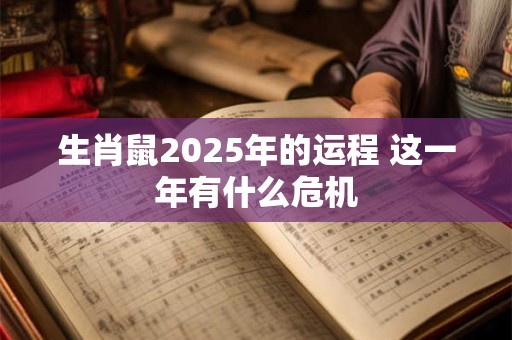 生肖鼠2025年的运程 这一年有什么危机