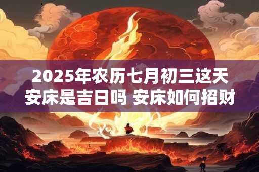 2025年农历七月初三这天安床是吉日吗 安床如何招财