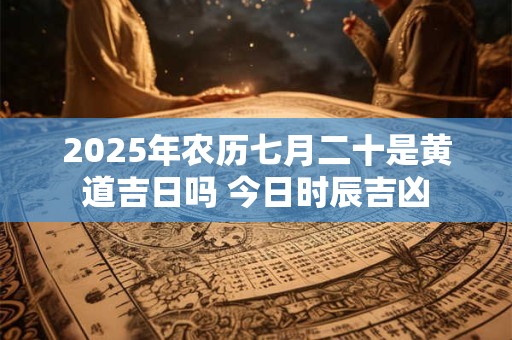 2025年农历七月二十是黄道吉日吗 今日时辰吉凶