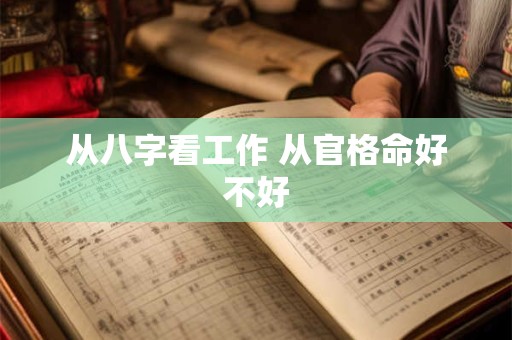 从八字看工作 从官格命好不好