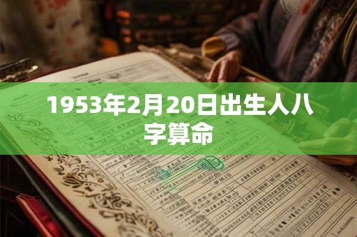 1953年2月20日出生人八字算命
