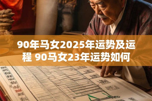 90年马女2025年运势及运程 90马女23年运势如何