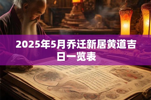 2025年5月乔迁新居黄道吉日一览表 2025年5月乔迁新居黄道吉日一览表