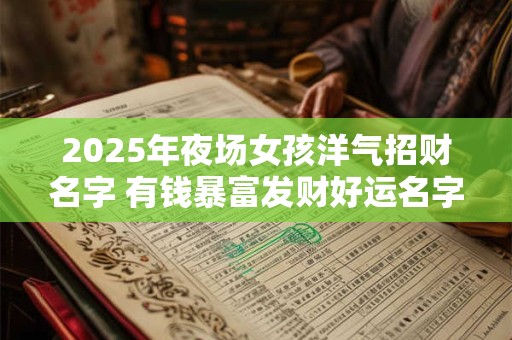 2025年夜场女孩洋气招财名字 有钱暴富发财好运名字