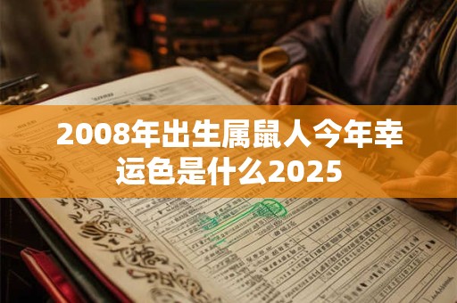 2008年出生属鼠人今年幸运色是什么2025