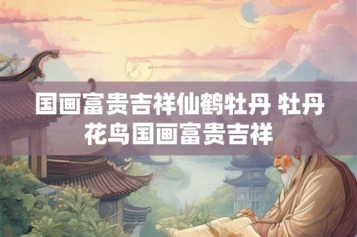 国画富贵吉祥仙鹤牡丹 牡丹花鸟国画富贵吉祥