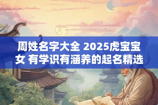 周姓名字大全 2025虎宝宝女 有学识有涵养的起名精选
