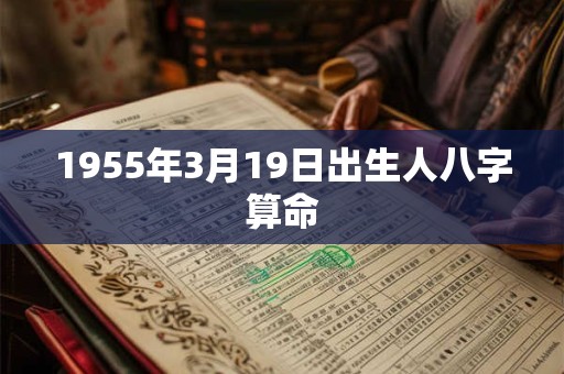 1955年3月19日出生人八字算命