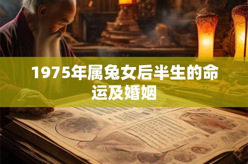 1975年属兔女后半生的命运及婚姻