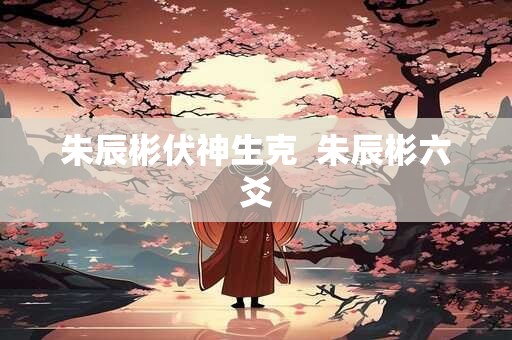朱辰彬伏神生克  朱辰彬六爻