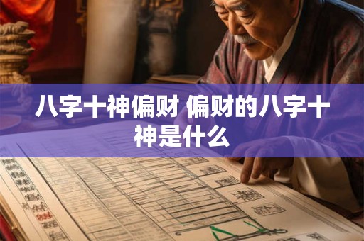 八字十神偏财 偏财的八字十神是什么