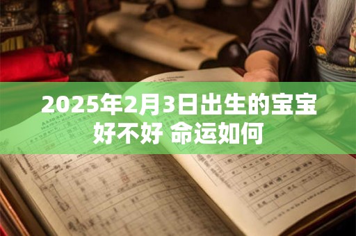 2025年2月3日出生的宝宝好不好 命运如何