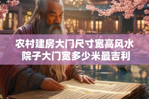 农村建房大门尺寸宽高风水 院子大门宽多少米最吉利