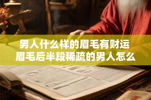 男人什么样的眉毛有财运 眉毛后半段稀疏的男人怎么样