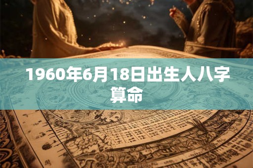 1960年6月18日出生人八字算命