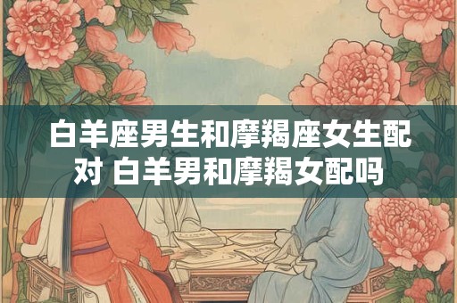 白羊座男生和摩羯座女生配对 白羊男和摩羯女配吗