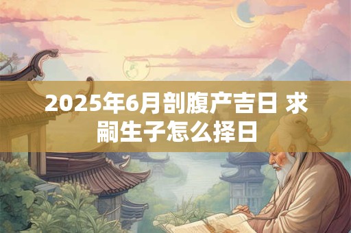 2025年6月剖腹产吉日 求嗣生子怎么择日 2025年6月剖腹产吉日 求嗣生子怎么择日
