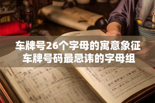 车牌号26个字母的寓意象征 车牌号码最忌讳的字母组合