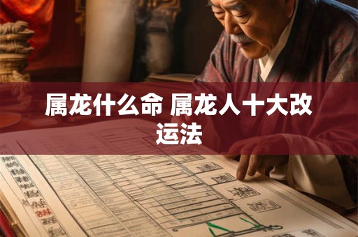 属龙什么命 属龙人十大改运法