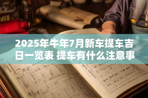 2026年牛年7月新车提车吉日一览表 提车有什么注意事项