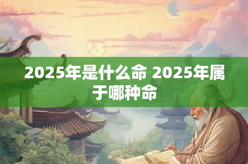 2025年是什么命 2025年属于哪种命