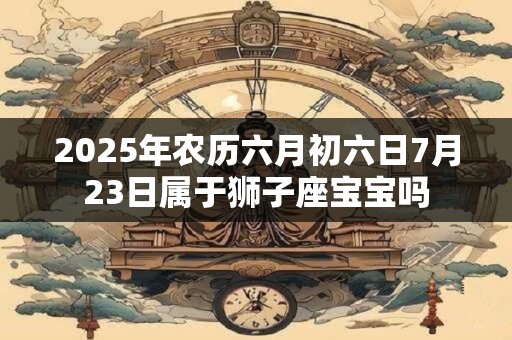 2025年农历六月初六日7月23日属于狮子座宝宝吗
