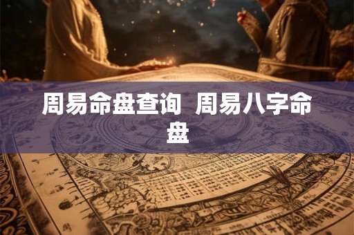 周易命盘查询  周易八字命盘