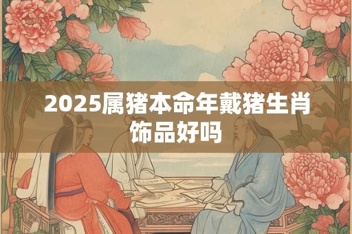 2025属猪本命年戴猪生肖饰品好吗