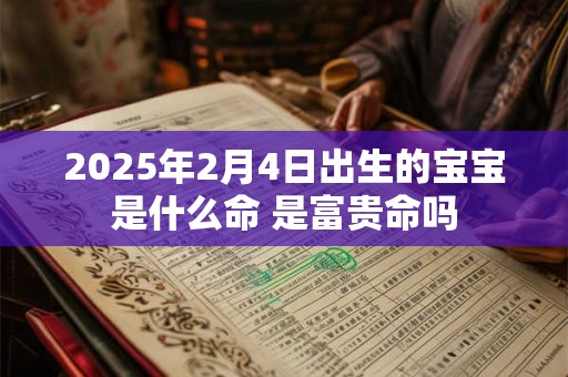 2025年2月4日出生的宝宝是什么命 是富贵命吗